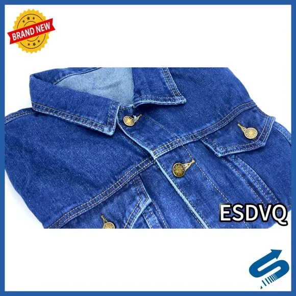 Men's Slim Fit Denim Jacket with Multiple Pockets, Machine Washable